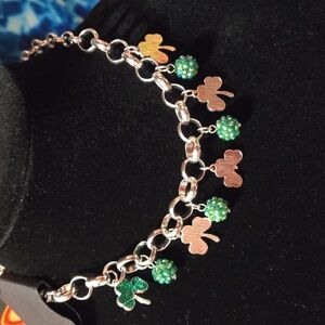 Charming Clover Necklace with Green Accents